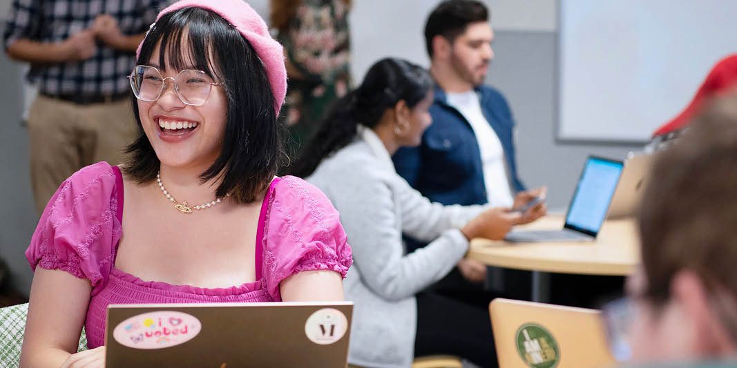 student on laptop